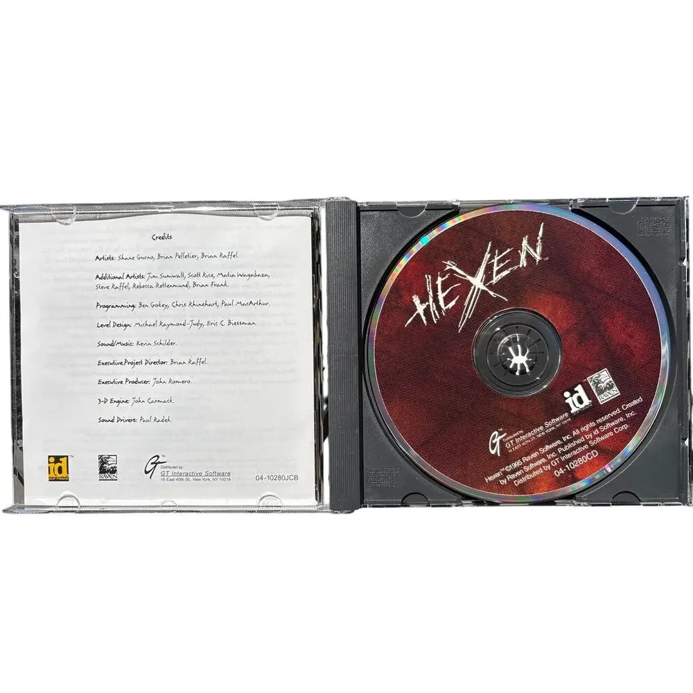 VTG Hexen Beyond Heretic + Big Box Manual & Poster PC\CD Video Game DOS